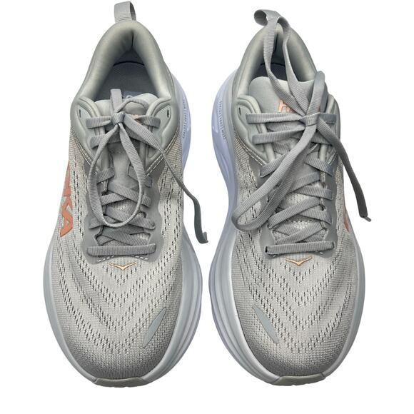 New Hoka Women's Bondi 8 Lace Up Athletic Shoes In Harbor Mist Size 7 - Picture 2 of 10